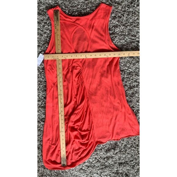 NEW NWT LEFT OF CENTER Anthropologie Asymmetrical red JERSEY TUNIC DRESS sz XS - Picture 6 of 7